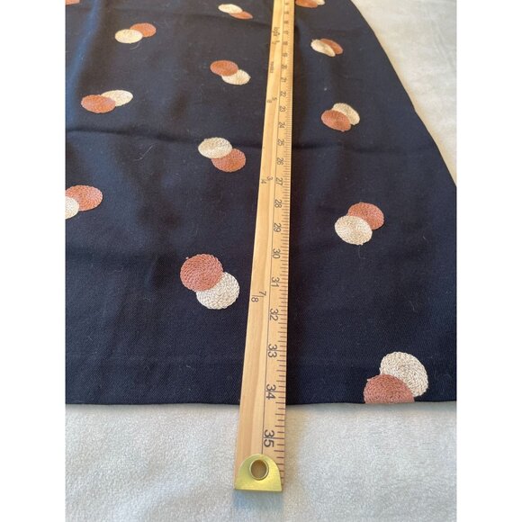 Vintage RUTH Strapless Black Dress Embroidered Polka Dot Design Side Zipper Sz 8 - Picture 5 of 10